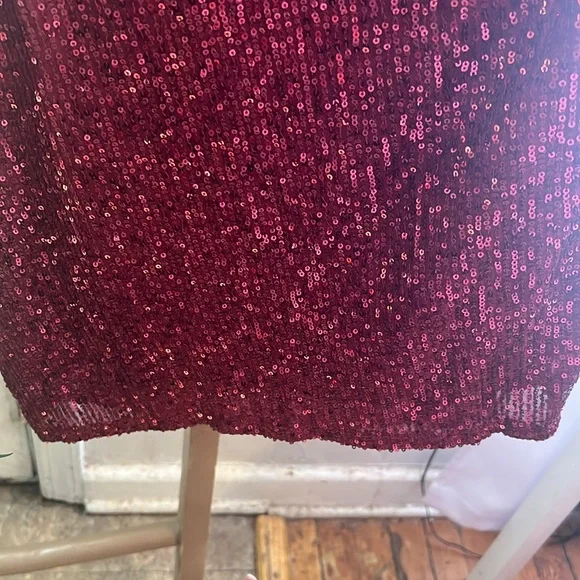 FASHION NOVA Burgundy Sequin Mini Dress - Picture 11 of 17